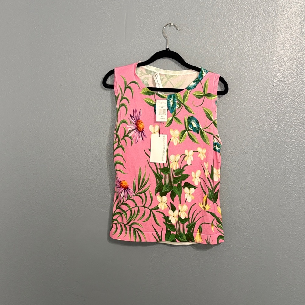 Oscar de la Renta 2 pieces Floral set Tapestry cardigan in pink. retail $3400 - Picture 3 of 8